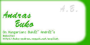 andras buko business card